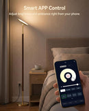 JOOFO Wood LED Torchiere Floor Lamp with Remote, 3000LM Dimmable — 8
