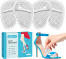 ZUCNANA Ball of Foot Cushions, Gel Shoe Inserts Heel Inserts Women 2 Pairs - Clear — 1