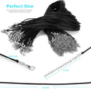 100Pcs Premium Leather Necklace Chains Bracelet Cord with Clasps for Pendants, Bulk Waxed Rope Necklace String,… — 3