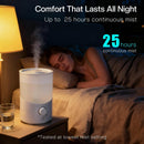 Cool Mist Humidifier for Bedroom, 3L Top Fill Ultrasonic Air Humidifier with…