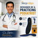 Dr. StepAlign Orthotic Insoles for Kids & Youth | Podiatrist-Designed Arch Support for Flat Feet, Overpronation & Heel Pain | Children's Growing Feet Shoe Inserts | Boys & Girls, Youth F — 2
