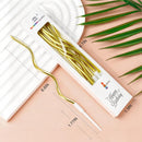 PHD CAKE 24-Count Gold Spiral Long Thin Metallic Birthday Candles, Cake Candles, Birthday Parties, Wedding Decorations, Party Candles — 8