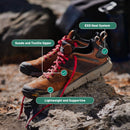 Danner Trail 2650 Hiking Shoes for Men - Durable Suede, Lightweight Textile with Breathable Mesh Lining, Ortholite Footbed & Vibram Traction Outsole - Brown/Red - Suede — 6