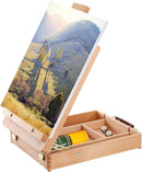 DEAYOU Wood Tabletop Easel Storage Box, Beechwood Portable Sketchbox for Painting, Adjustable Wooden Desktop Drawing Easel Case for Art Supplies, Painters, Adult, Student, Artist, Beginner — 4