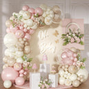 Dusty Pink Balloon Arch Kit for Birthday Decorations | Pink White Grey — 1