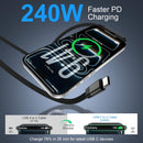 Invisible Stand Charger Cable 240w Fast Charging USB C to USB C Cord 5FT 2