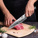 SHAN ZU Chef Knife 8 Inch Japanese Steel Damascus Kitchen Knife