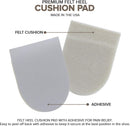 Felt Heel Pads Cushion 1/4" with Adhesive for Pain Relief - 4 Pairs - 4 Pair 1/4" Thick — 3