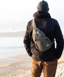 WATERFLY Crossbody Sling Backpack Sling Bag Travel Hiking Chest Bag Daypack (Black) | Small — 7