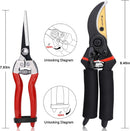 Kynup 3Pack Pruning Shears, Garden Shears, Pruning Shears for Gardening, Gardening Shears Scissors Clippers, Garden Tools Set with Gloves, Stainless Steel, Soft Grip Handle | Classic — 8