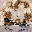 140pcs Neutral Balloon Garland Arch Kit with Brown Beige Nude Tan Balloons — 6