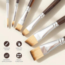 Nicpro 12PCS Artist Paint Brush Set, Paint Brushes for Acrylic Painting | Brown Wood — 4