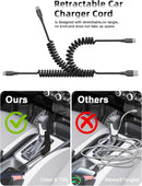 Quickeep Car Carplay Cable 2Pack 3ft Coiled USB A to USB C Fast Charge Cord 2