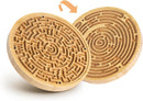 Wooden Labyrinth Board Game with Upgraded Circular Marble Maze and Two-Sided Design, 2-in-1 Puzzle Maze with Metal Balls, Brain Teaser Game for Children, Teenagers, and Adults — 1