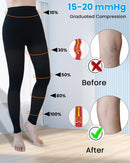 Medical Compression Leggings for Women, 15-20 mmHg Compression Pantyhose | 4X-Large | Black — 2
