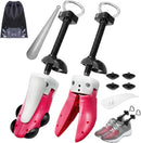 JJDPARTS Shoe Stretcher Women and Men,Pair 4-Way Shoe Expander Widener Adjustable Length & Width | rose — 1