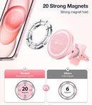 VICSEED for MagSafe Car Mount [Upgraded Strongest Magnet Power] Magnetic Phone Holder for Car Vent 360 Adjustable Magnetic Car Phone Holder Mount for iPhone 18 Pro Max 17 16 15 14 13 12 Plus Mini | Pink photo 2