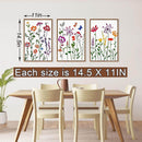 6-Piece Wildflower Stencil for Painting - Large Reusable Floral Design for DIY Furniture Decor | Modular Stencil Kit for Wood, Walls & Home Art | Large Size （14.5" x 11"） — 8
