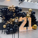 YMSZ Black and Gold Balloons Arch Kit, Graduation, New Year Balloons | Black & Gold — 6