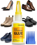Super Glue and Cement for Shoes – 40ML Gel CA Strong Adhesive, Heavy Duty Instant Bond, Waterproof Clear Shoe Glue… — 1