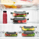 M MCIRCO 10 Pack,22 oz Glass Food Storage Containers with lids, Gray — 6