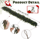2 Pack 9Ft Christmas Garland, Real Touch Cedar Garland — 2