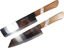 KIWI Knife Cook Utility Knives Cutlery Steak Wood Handle Kitchen Tool Sharp Blade 6.5" Stainless Steel 1 set (2 Pcs)… — 1