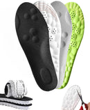 2 Pairs 4D Steppers Cloud Insoles for Women and Men, Super Soft Massage Memory Foam Insoles,Arch Support Foot, Pain Relief Plantar Fasciitis Insoles - Green+black - Women 6-9.5/Men 5-8.5 — 1