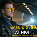 ANDWOOD Polarized Aviator Sunglasses for Women Men Tangle Free Pilot Shades | (3pack Night Vision Lenses) Yellow + Yellow + Yellow — 4