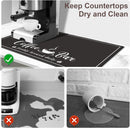 CooRug Fashion Coffee Mat, Dish Drying Mat 12" x 20" Black — 3