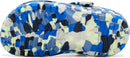 Crocs Kids Classic Watercolor Marbled Clog – Glow Light/Multi Confetti — 6