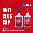 GH1200 57 Grams (2 oz) 100/1500 CPS (Thin/Thick) Super Glue All Purpose with Anti Clog Cap. Ca Glue - Adhesive… — 3
