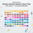 Ohuhu Alcohol Markers Double Tipped Art Marker Set for Artists Adults Coloring Sketch Illustration - Chisel & Fine - 100 Colors - Oahu of Ohuhu Markers - Refillable - AP Certificated — 6