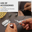 TLKKUE Leather Stitching Punch Aid Plate, Stainless Leather Punch Plate | 1 Size with scissor thimble — 6
