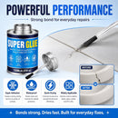 Super Glue with Brush 130ml, All Purpose Clear Strong Adhesive Waterproof Instant Glue Gel for Wood Ceramic Glass… — 3