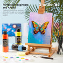Shuttle Art 18 Colors Acrylic Paint Bottle Set (250ml/8.45oz), Rich Pigmented Bulk Painting Supplies for Artists, Beginners and Kids on Rocks Crafts Canvas Wood Ceramic | 8.45 Fl Oz (Pack of 18) — 2