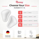 Pedag T-Form | German Made | Metatarsal Foot Pads for Pain Relief | Anatomically Correct | Vegetable Tan Leather | Self Adhesive | White | Size X-Large, Fits US Men 11-13 | 1 Pair 8