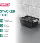 Sterilite Stacker Tote with Latching Lids for Garage, 4 Gallon, 6-Pack — 2
