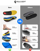 WalkHero Heavy Duty High Arch Support Insoles Men, 220+lbs Shoe Insoles - Glacial Blue — 4