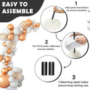 AerWo Balloon Arch Kit 9.35FT & 6FT, Bendable Balloon Arch Stand with Base | Black Half Balloon Arch — 4