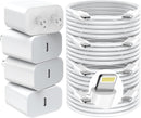 iPhone Charger Fast Charger,USB C Charger 4 Pack, 6FT Lightning Cable photo 1