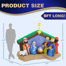 8 FT Christmas Inflatables Nativity Scene Outdoor Decorations, Christmas Blow Up Yard Decorations Nativity Sets for Garden Lawn Xmas Decor — 4