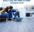 Long USB C to USB C Cable 15FT for iPhone 17 16 15 Pro Max,60W Fast Charging Type C to Type C Charger Cord for iPhone 17 16 15/16 15 Plus/17 Air/17 16 15 Pro, iPad Pro/Air,MacBook,Galaxy S25-White 2