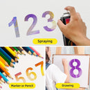 8 Inch Number Stencils Plastic Number Stencils Reusable Digital Painting Templates for Cake Stencil Address Templates — 4