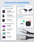6 inch Short USB A to USB C Cable Fast Charging, 2 Pack 0.5ft USBC Cable 7