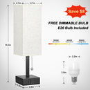Small Bedside Table Lamp for Bedroom - Desk Lamp For Nightstand, USB C+A — 2