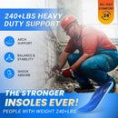 PCSsole Professional Plantar Fasciitis Insoles, 240+ LBS Heavy Duty Insert - Blue & White — 5