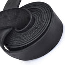 Leather Strap, 1 Inch Wide Flat Genuine Leather Strips for Crafts | Black — 1