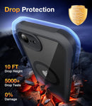 Diaclara Magnetic for iPhone 17e Case & iPhone 16e Case 6.1" Full Body Bumper,[Compatible with MagSafe] Military Drop Proof Cover with Built-in Screen Protector,Magnetic Black — 4
