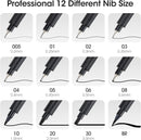 TWOHANDS Art Fineliner Ink Pens,Technical Drawing Pen, Set of 12, Black | 1 Count (Pack of 12) — 2